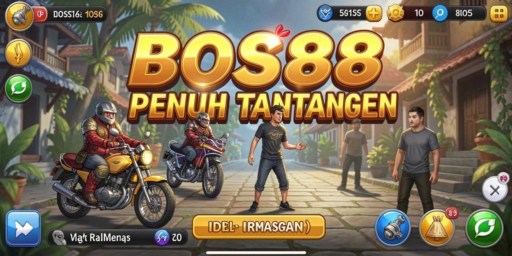 Tampilan gameplay <strong>BOS88</strong> dengan aksi mengelola sumber daya yang seru.