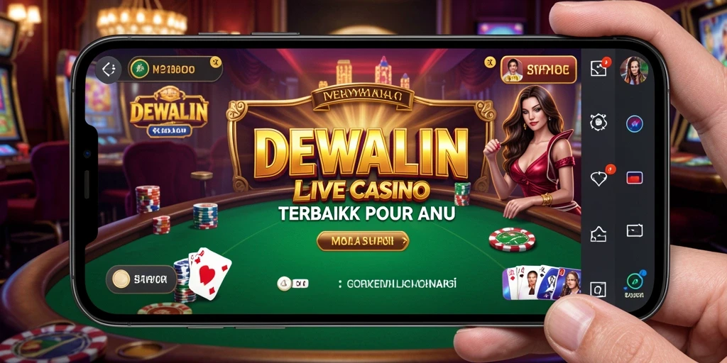 Tampilan menarik gameplay Live Casino di DEWALIN.