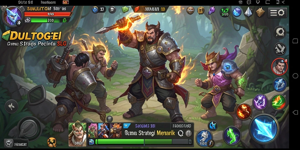 Tampilan gameplay DULTOGEL yang seru dan strategis.
