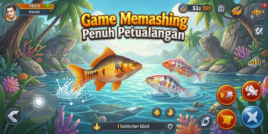 Tampilan gameplay FB333 yang seru saat memancing.