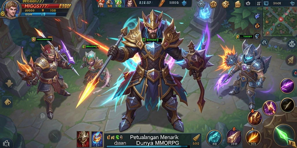 Gameplay seru HIGGS777 dengan aksi pertarungan tak terlupakan.