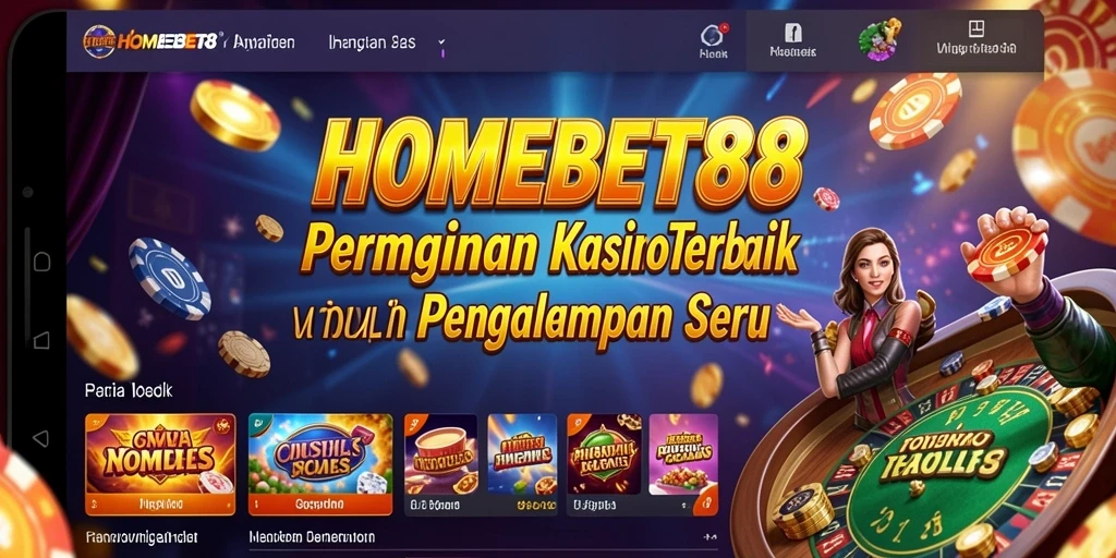 Tangkapan layar permainan HOMEBET88 menampilkan grafis Kasino yang memukau.