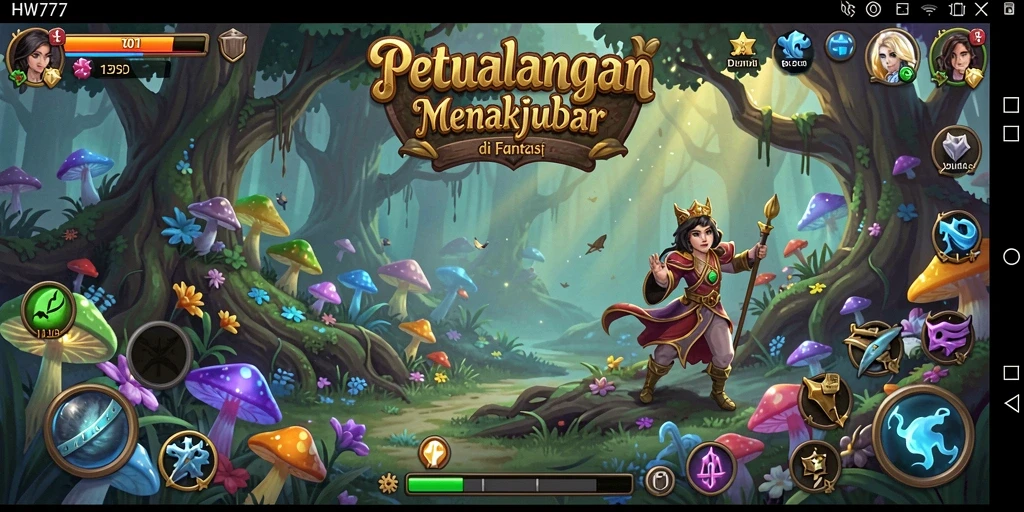 Tangkapan layar HW777 menampilkan aksi seru dan eksplorasi dunia petualangan.