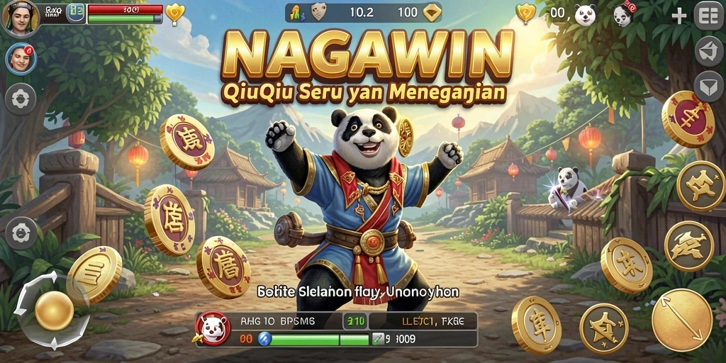 Tampilan gameplay seru dari NAGAWIN yang menampilkan QiuQiu.