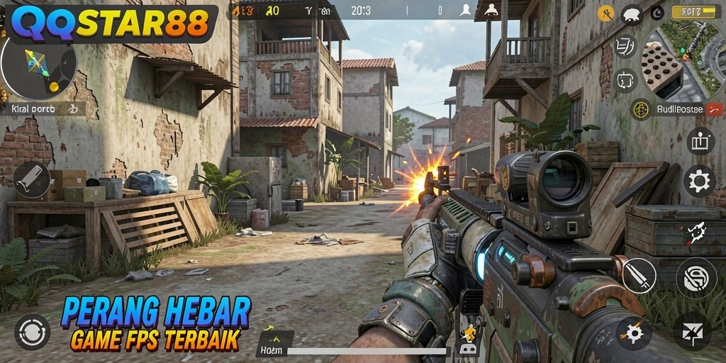 Tangkapan layar menunjukkan pertempuran intens di <strong>QQSTAR88</strong> dengan grafis luar biasa.