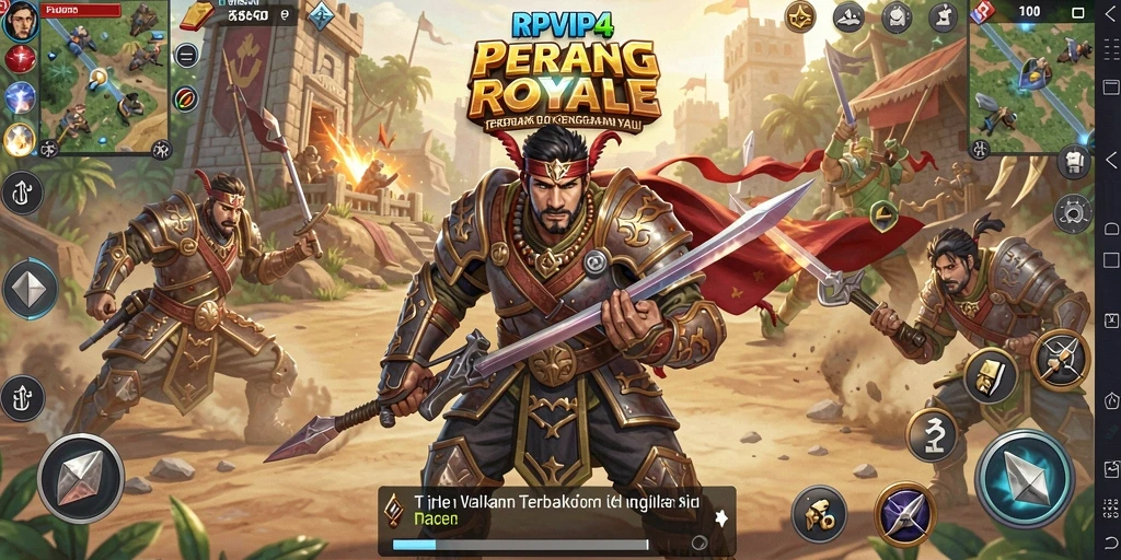 Tampilan seru gameplay Battle Royale di RPVIP4.