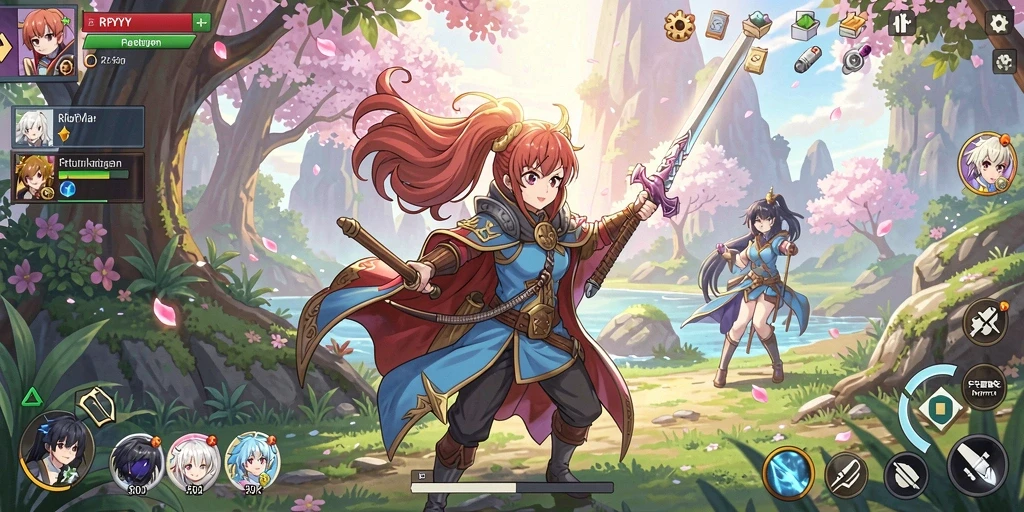 Tampilan gameplay menarik dari RPYYY dengan karakter Anime yang menawan.