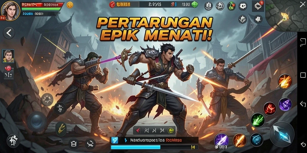Tampilan seru dari gameplay pertarungan di RSNVIP6.
