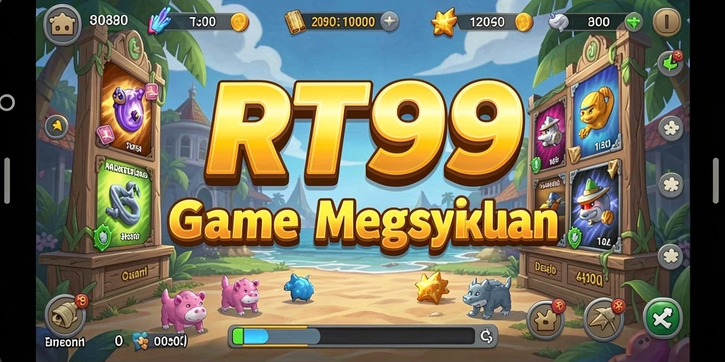 Screenshot gameplay RT99 menunjukkan karakter yang saling berinteraksi dalam mode Idle.