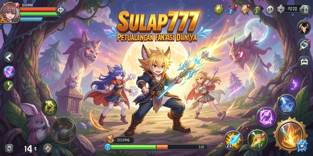 Tampilan gameplay menarik dan karakter Anime yang dinamis.